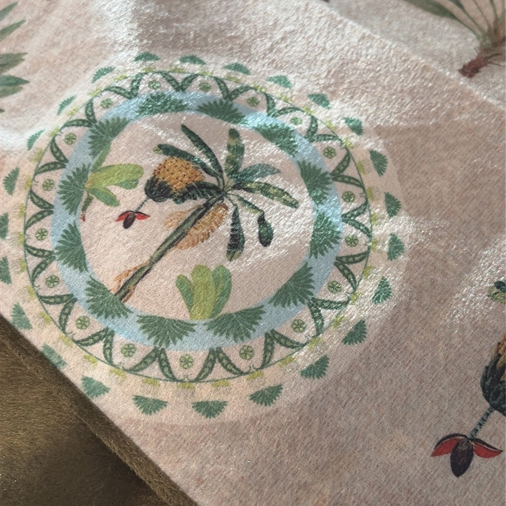 Krsnaa Mehta Tropical Palm Tree Crane Butterfly Botanical Chic Pillow Covers - Picture 10 of 16